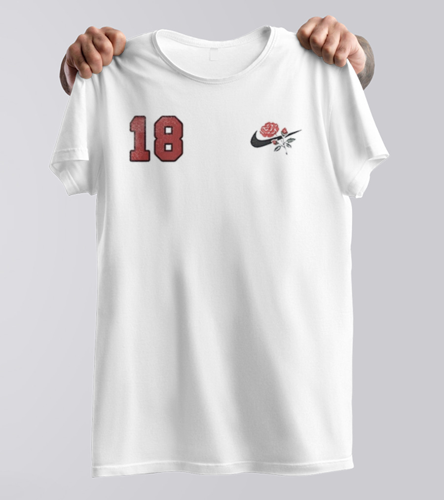 Ohio State Buckeyes 18 Rose Emblem Nike Swoosh T-Shirt