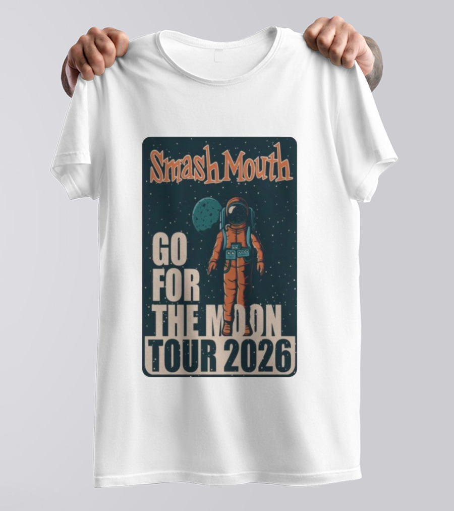 Smash Mouth Go For The Moon Tour 2026 Astronaut Space T-Shirt
