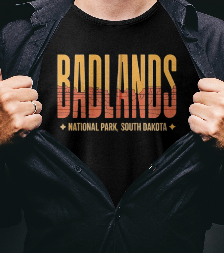 Badlands National Park South Dakota Retro Vintage Aesthetic T-Shirt