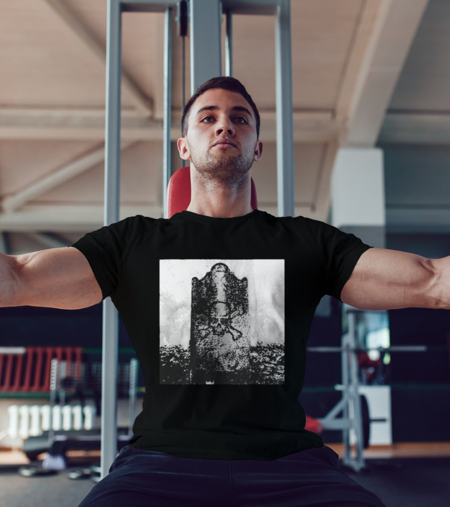 Blood For Blood Skull Crossbones Gravestone Vintage Goth Aesthetic T-Shirt