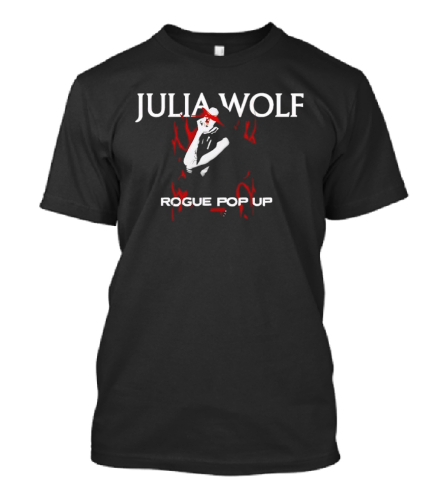 Julia Wolf Rogue Pop Up Tour 2025 White Red T-Shirt