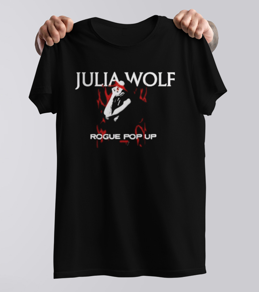 Julia Wolf Rogue Pop Up Tour 2025 White Red T-Shirt