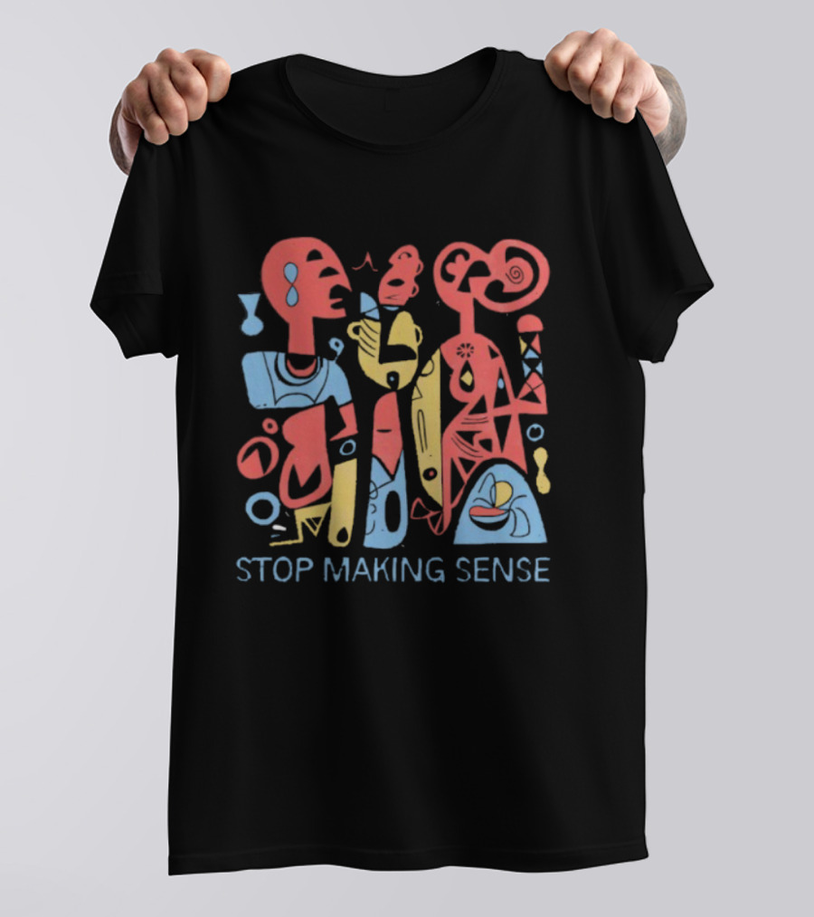 Stop Making Sense Abstract Faces Art Print T-Shirt