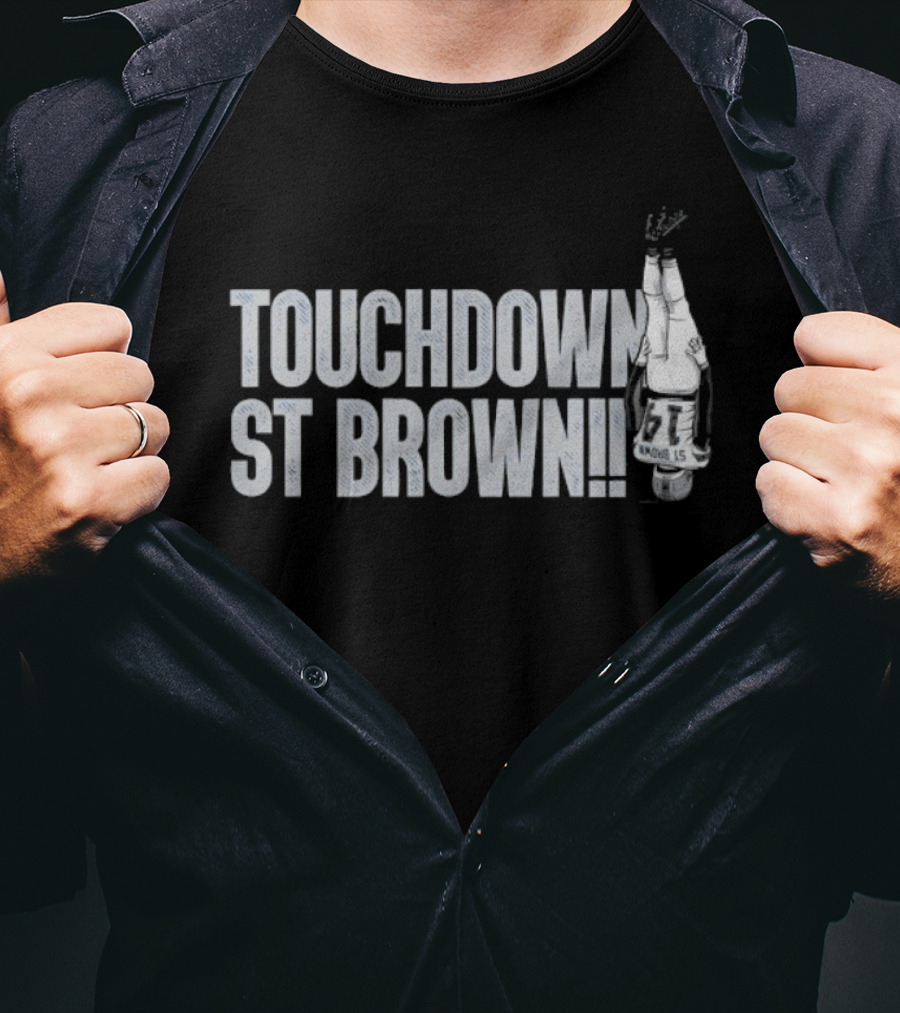 Touchdown St Brown Football Celebration T-Shirt