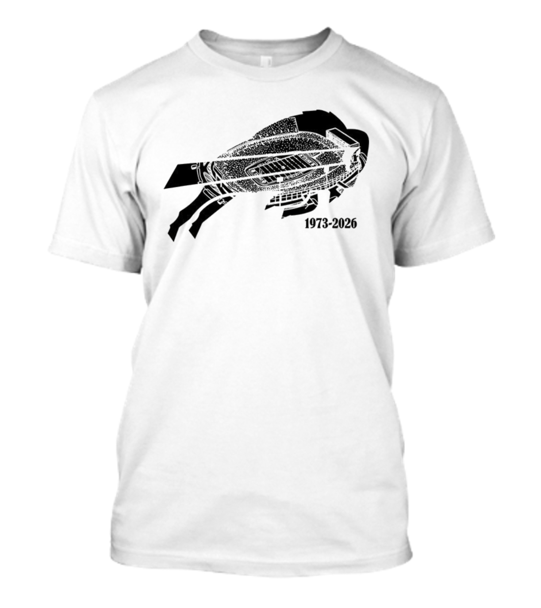 Buffalo Bills Highmark Stadium Farewell Tour 1973-2026 T-Shirt