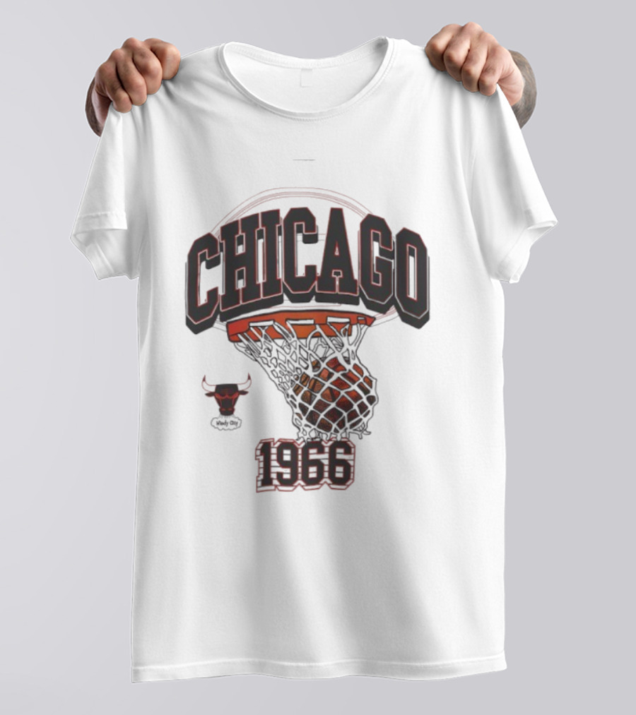 Chicago Bulls 1966 Basketball Hoop T-Shirt