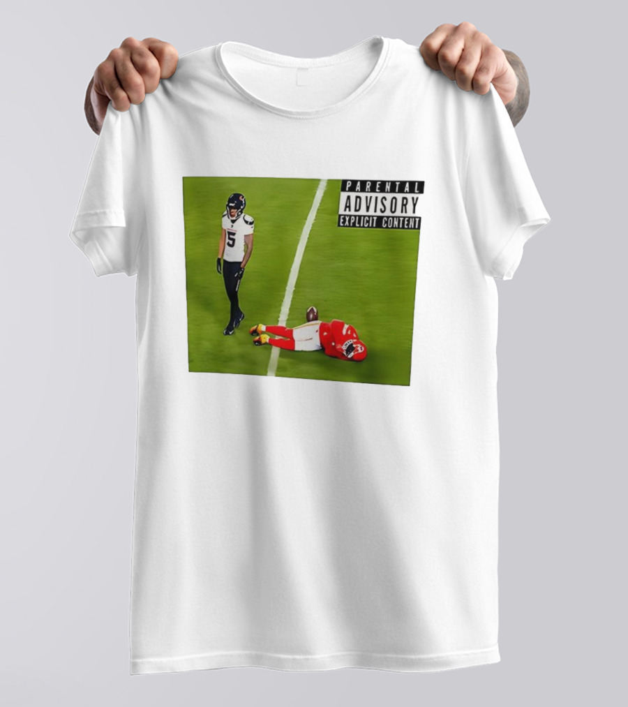 Parental Advisory Football Hit Jalen Pitre Versus Kansas City T-Shirt