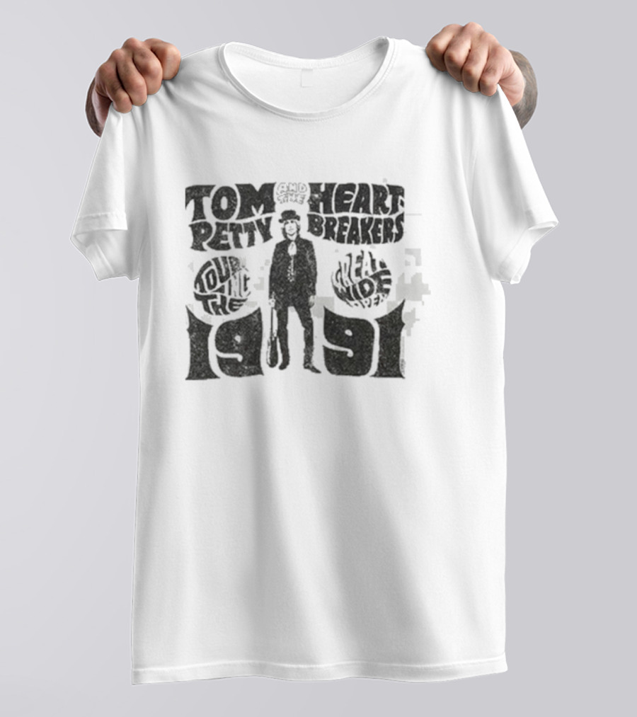 Tom Petty And The Heartbreakers Great Wide Open Tour 1991 Vintage Style T-Shirt