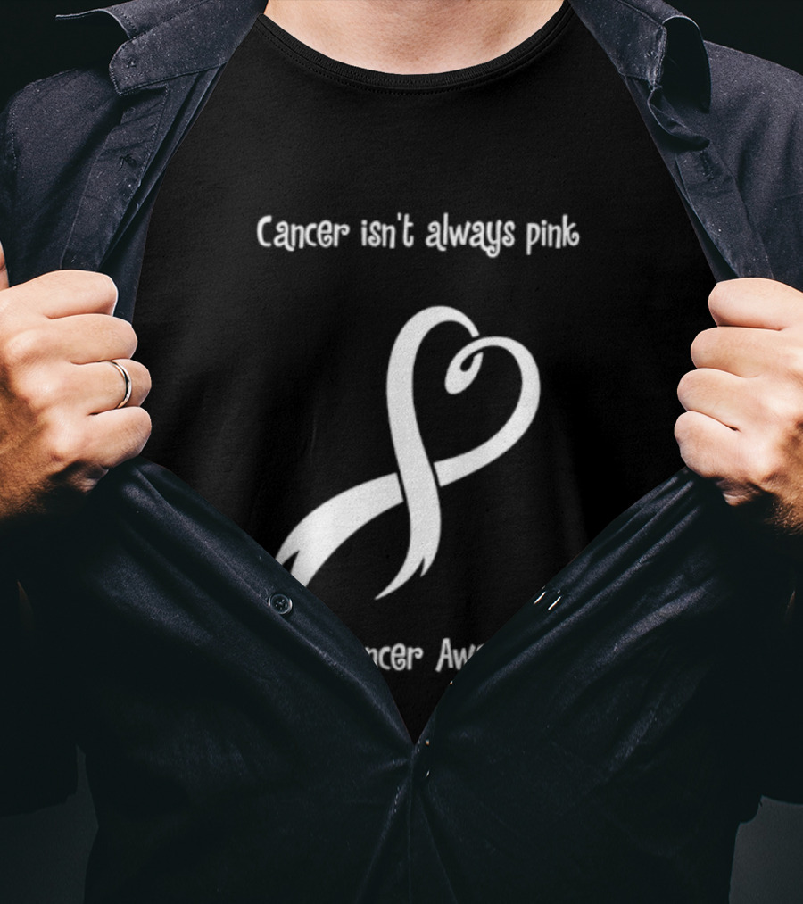 Cancer Isn't Always Pink Lung Cancer Awareness Ribbon Symbol T-Shirt