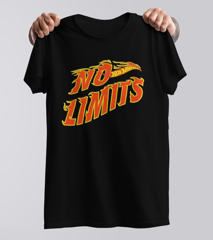 Hot Wheels No Limits Flame Text T-Shirt