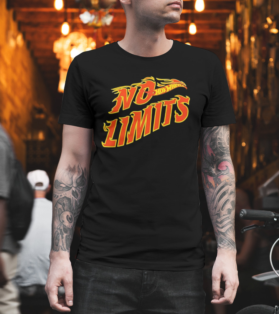 Hot Wheels No Limits Flame Text T-Shirt