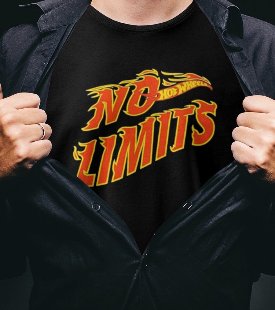 Hot Wheels No Limits Flame Text T-Shirt