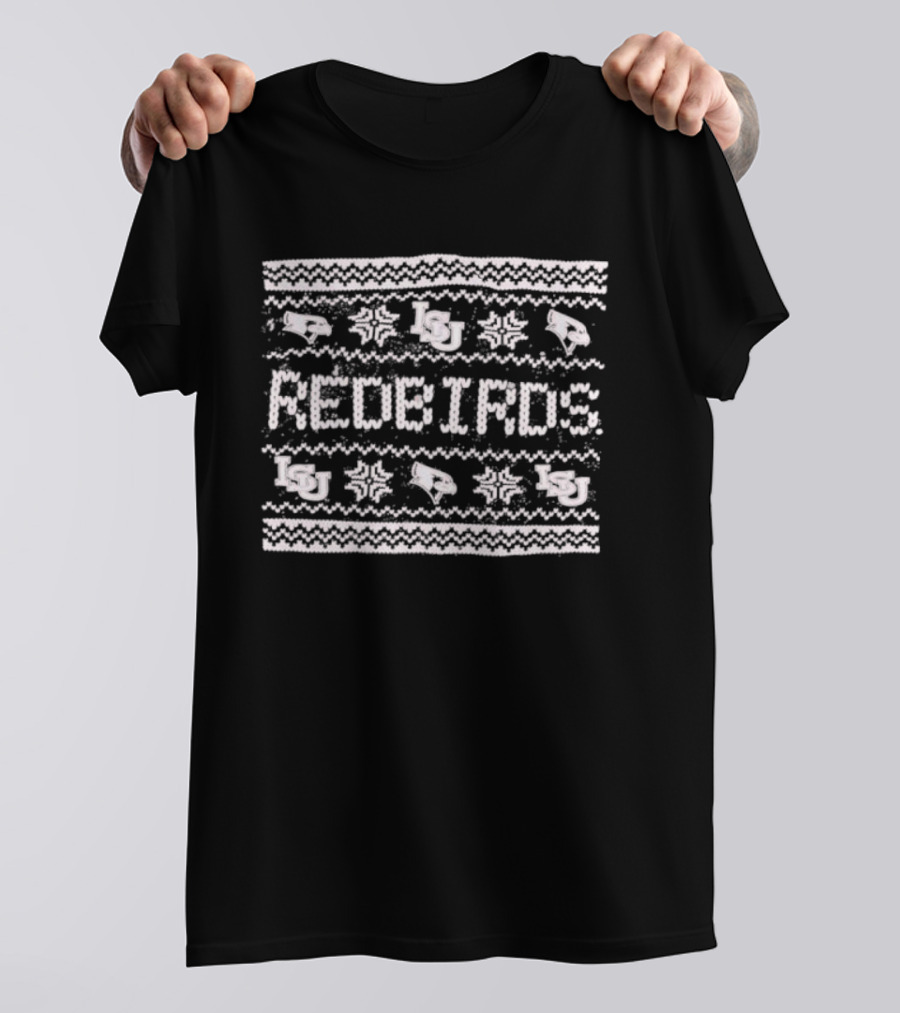 Illinois State University ISU Redbirds Holiday Sweater Pattern T-Shirt