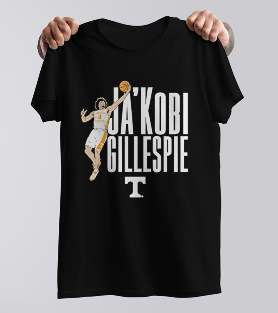 Jakobi Gillespie Tennessee Volunteers Basketball 2025 Player Action Shot T-Shirt