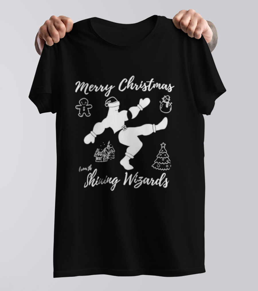 Merry Christmas From Shining Wizards Festive Martial Arts Holiday Greetings T-Shirt