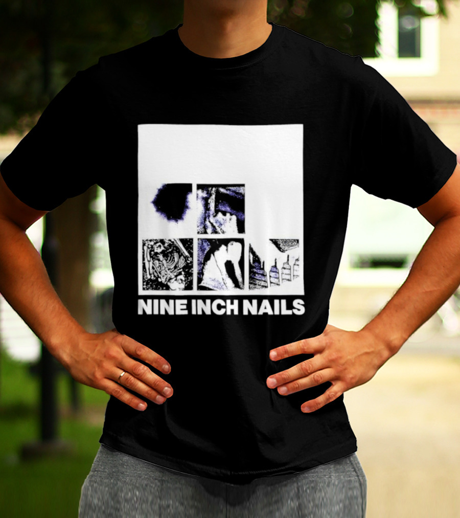 Nine Inch Nails Bad Witch Album Art With Square Panel Imagery T-Shirt