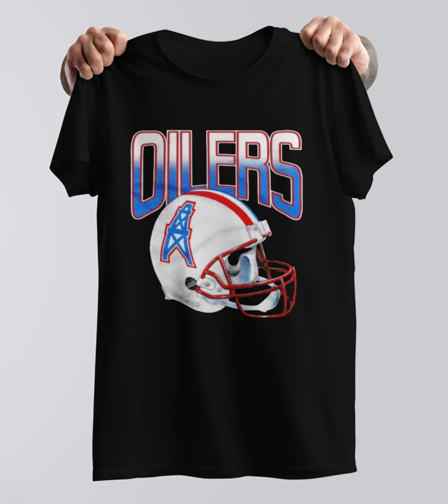 Oilers Football Gradient Helmet Classic Logo T-Shirt