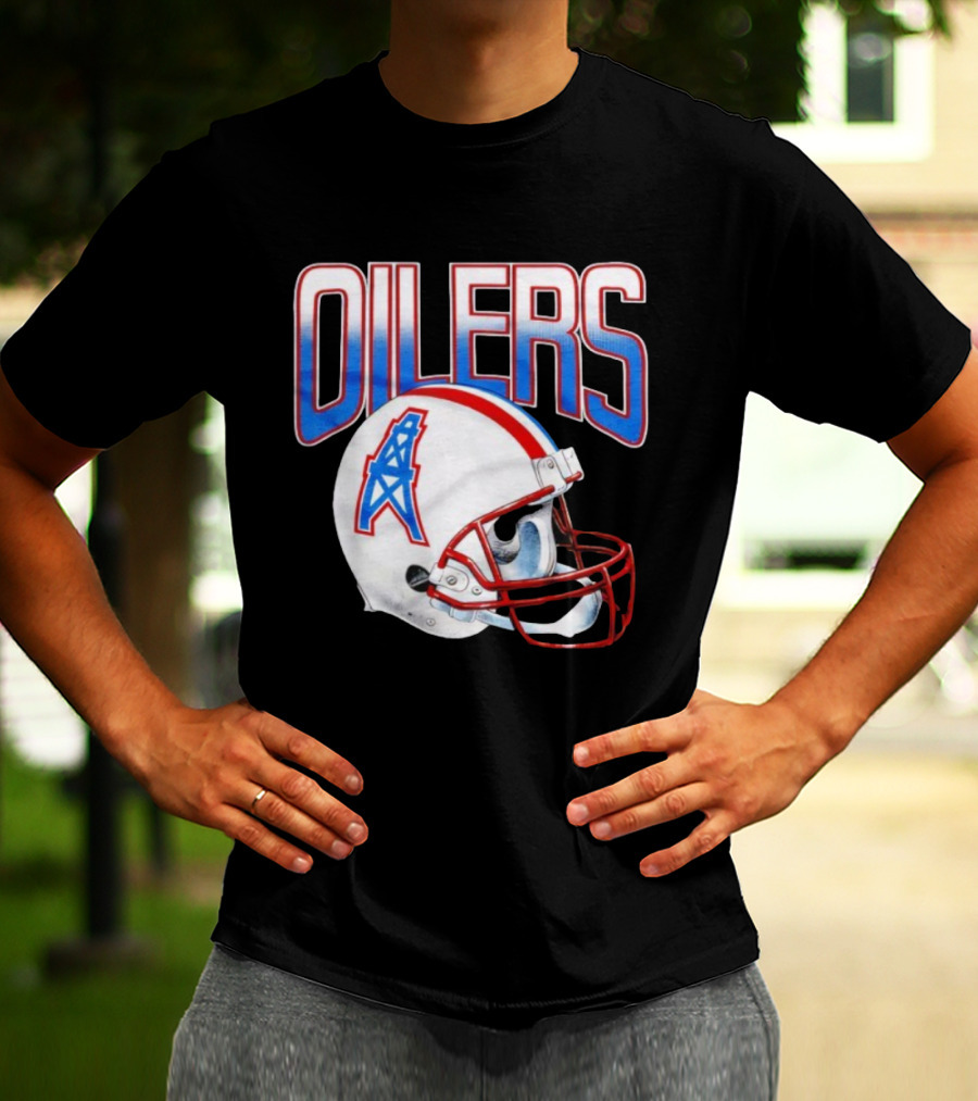 Oilers Football Gradient Helmet Classic Logo T-Shirt