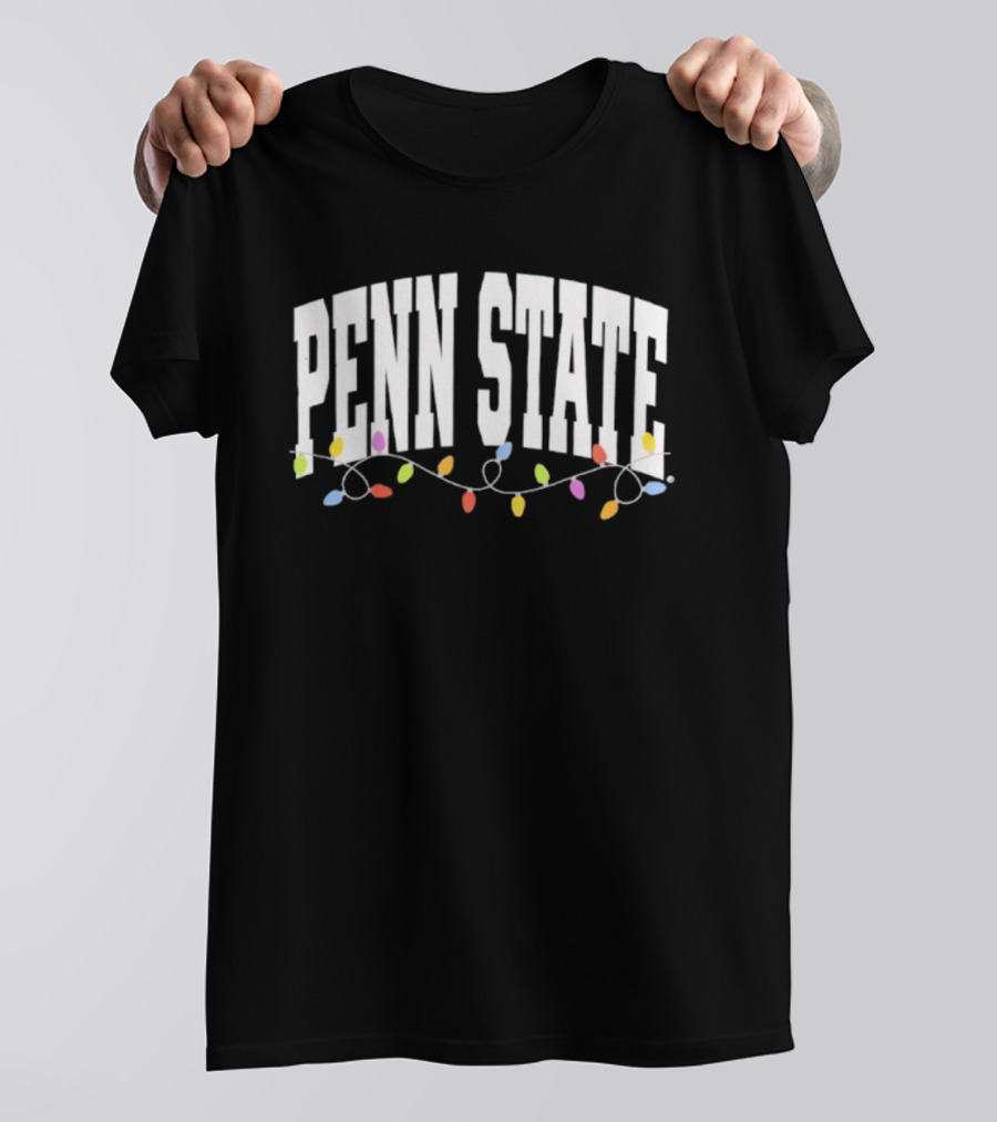 Penn State Holiday String Lights Festive Theme T-Shirt