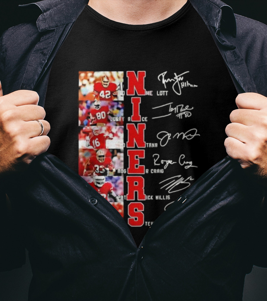 Niners San Francisco 49ers Legendary Players And Numbers T-Shirt