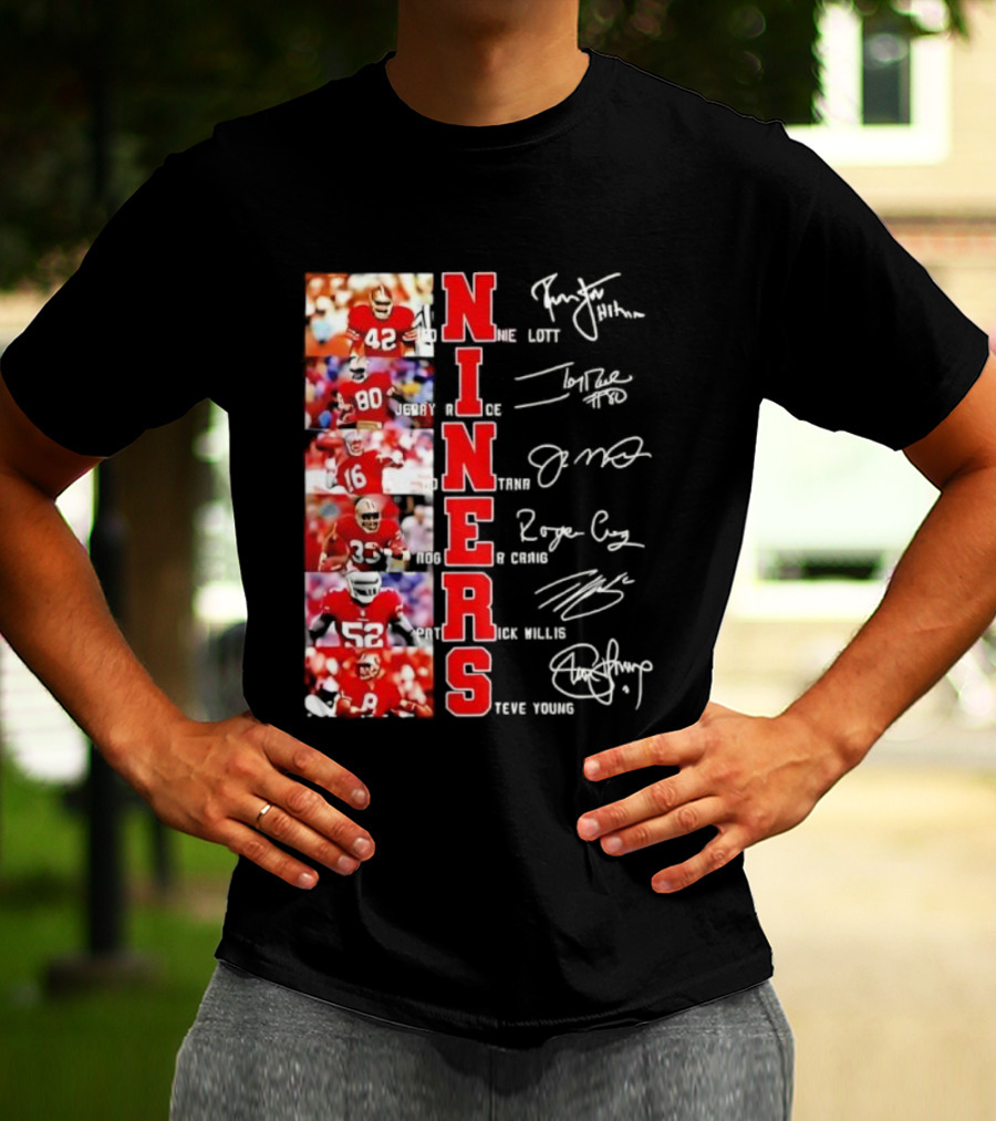 Niners San Francisco 49ers Legendary Players And Numbers T-Shirt
