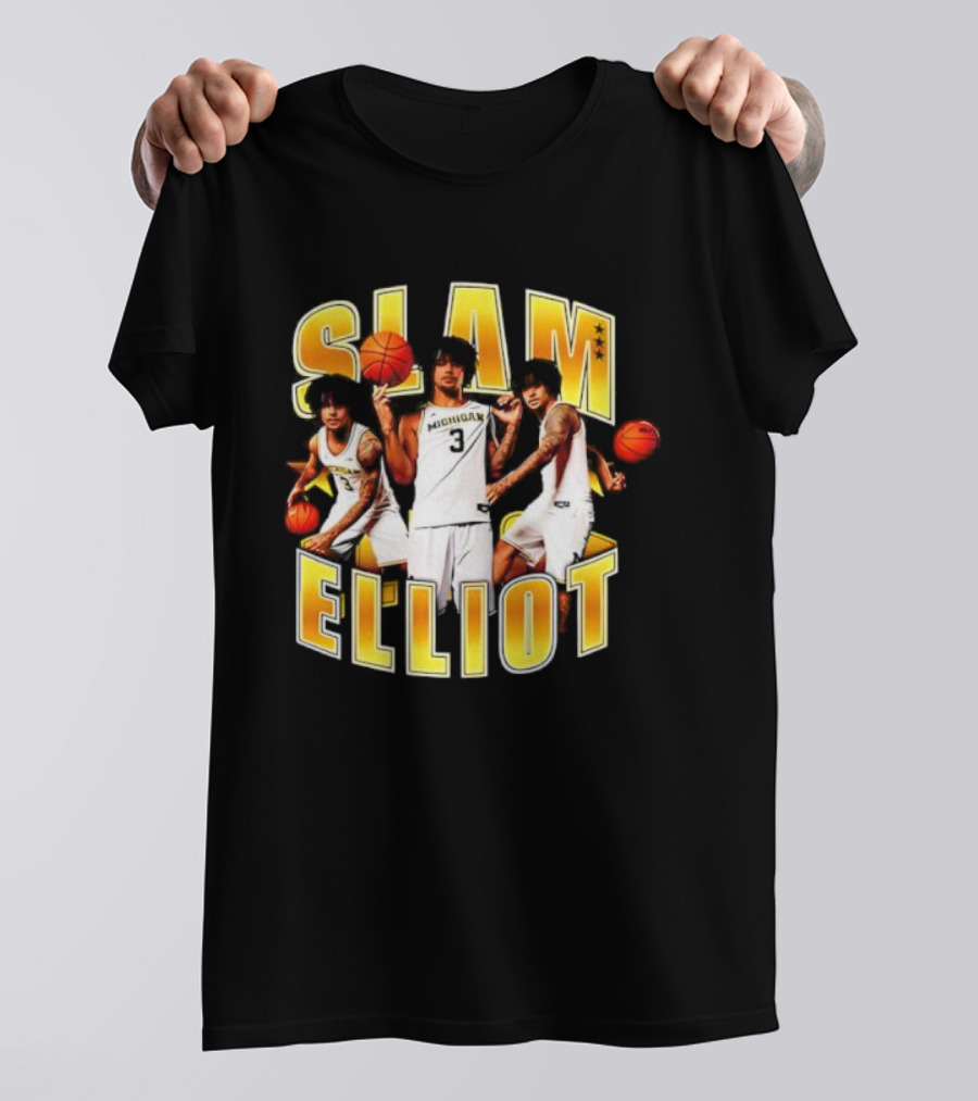 SLAM Elliot Cadeau Michigan Basketball Player Jersey T-Shirt