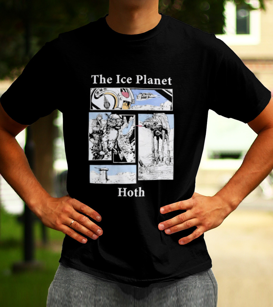 The Ice Planet Hoth Star Wars Story Panel T-Shirt
