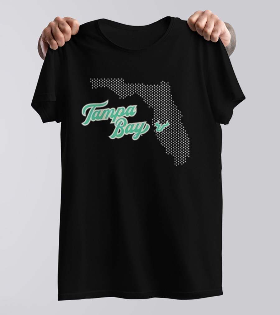 Tampa Bay Florida Mesh Map Graphic T-Shirt