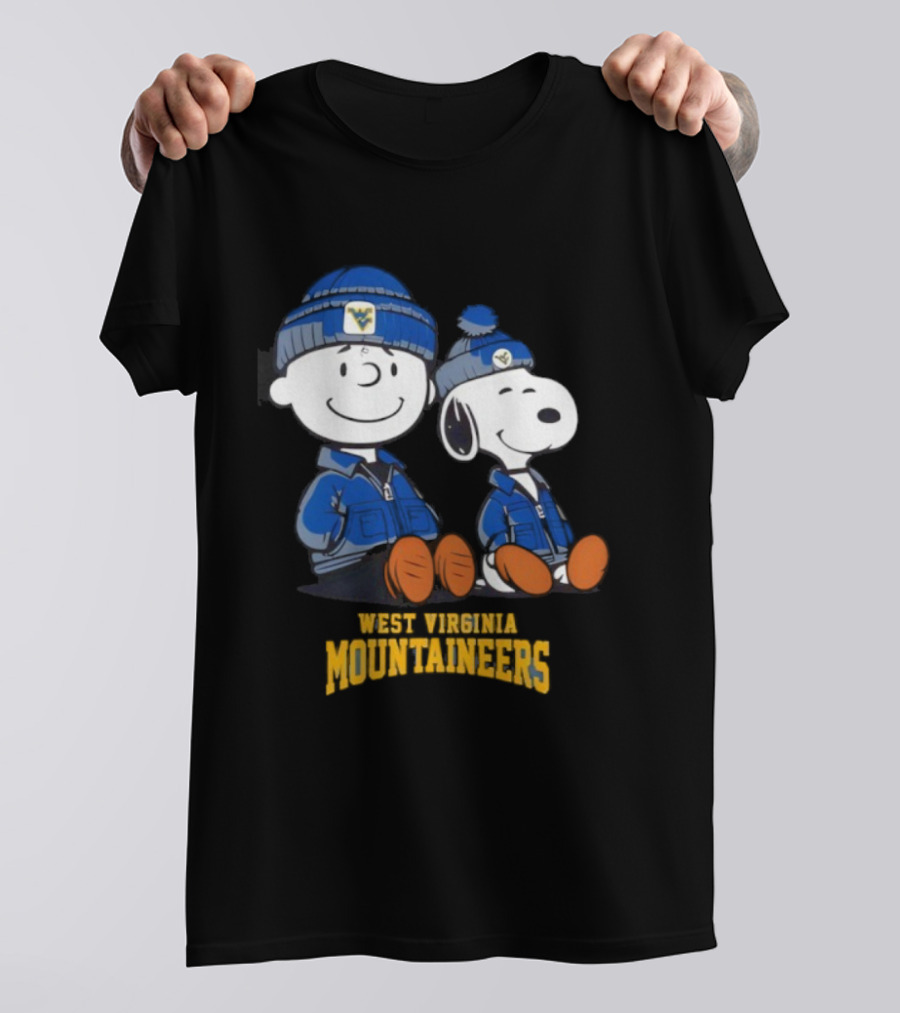 West Virginia Mountaineers Snoopy Charlie Brown Collaboration T-Shirt