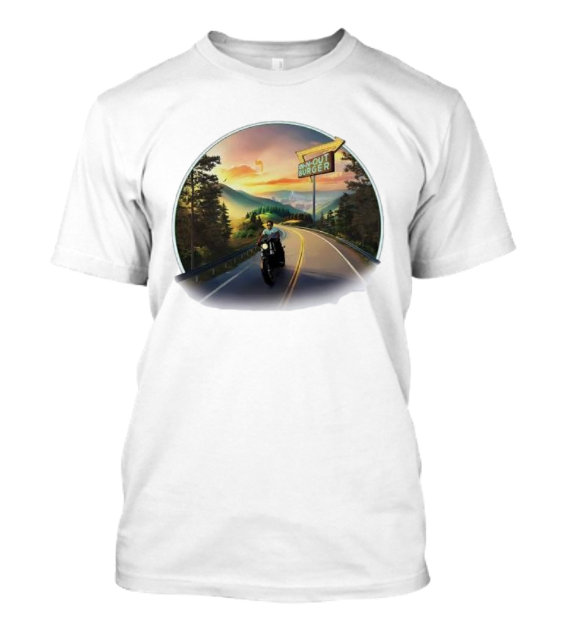 Riding To In-N-Out Burger On Scenic Highway In Tennessee T-Shirt