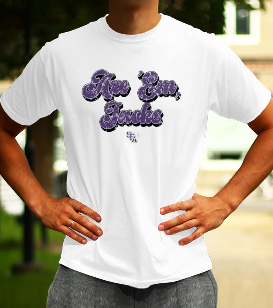 Axe 'Em Jacks Groovy Stephen F. Austin Lumberjacks Retro Style T-Shirt