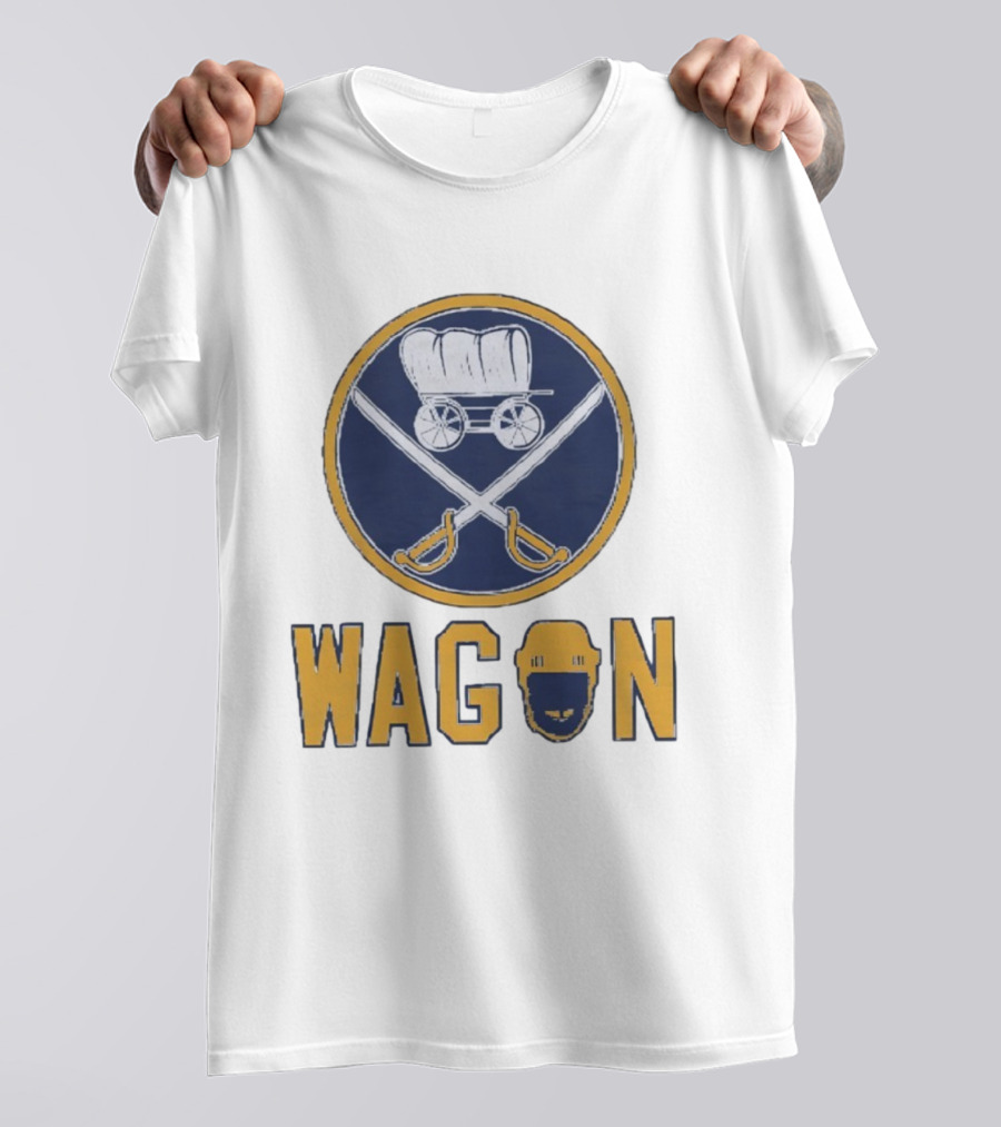 Buffalo Sabres Wagon NHL Parody Hockey Team Icon T-Shirt