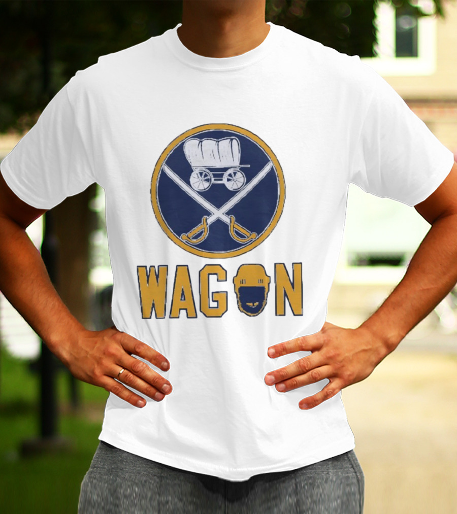 Buffalo Sabres Wagon NHL Parody Hockey Team Icon T-Shirt