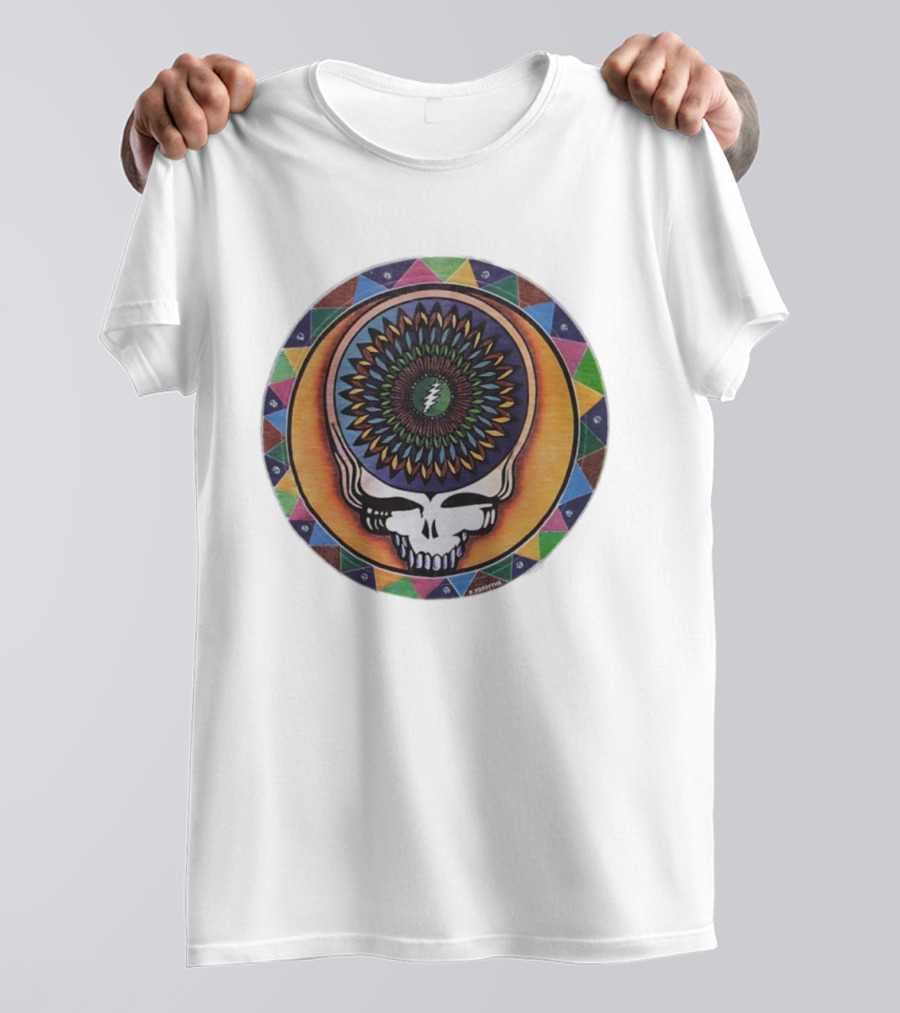 Grateful Dead Steal Your Face Skull Mandala Lightning Bolt T-Shirt
