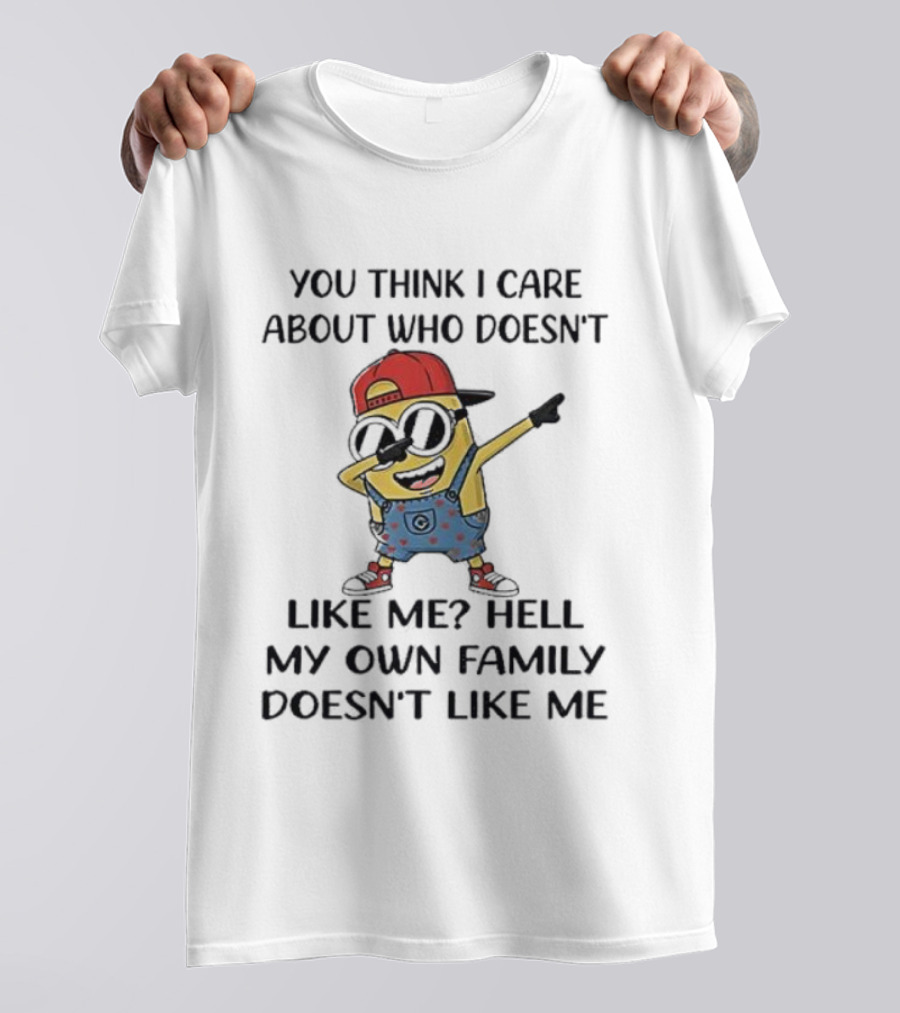 Minion Dabbing In Overalls With Attitude And Red Cap T-Shirt