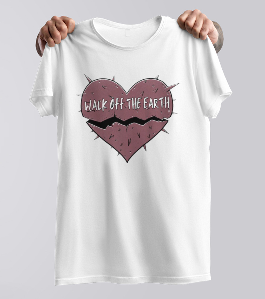 Walk Off The Earth My Stupid Heart Cracked Heart Design T-Shirt