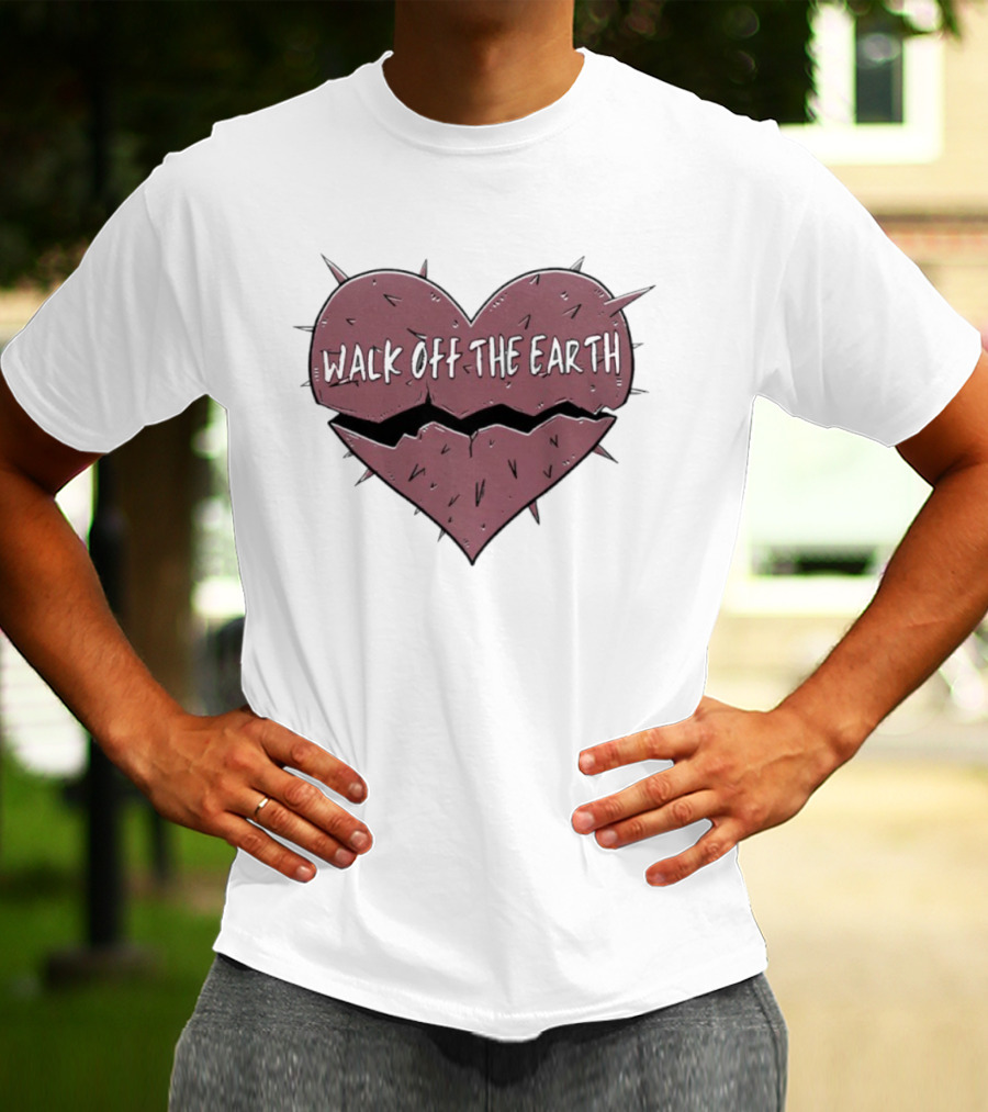 Walk Off The Earth My Stupid Heart Cracked Heart Design T-Shirt