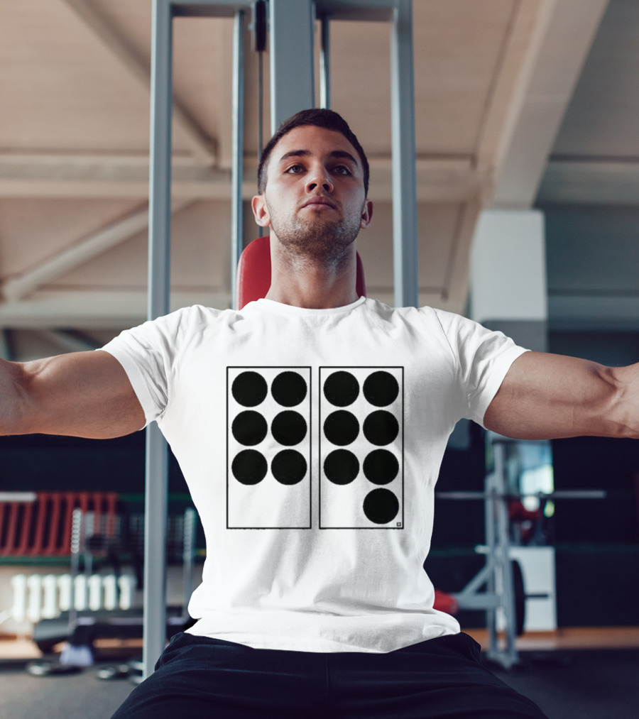 Six Seven Dots Circle Grid Pattern Retro Aesthetic T-Shirt