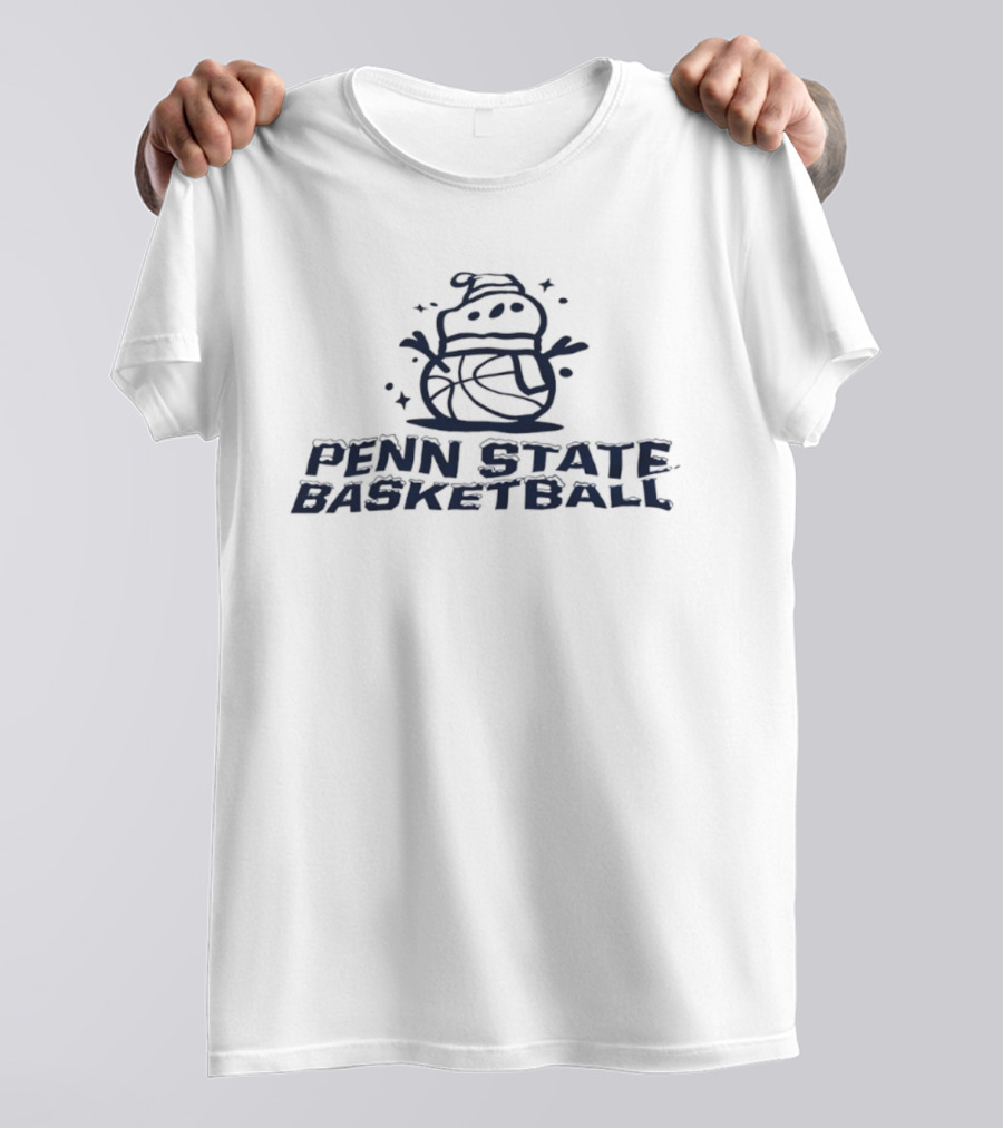 Penn State Basketball Snowman Nittany Lions Holiday Theme T-Shirt