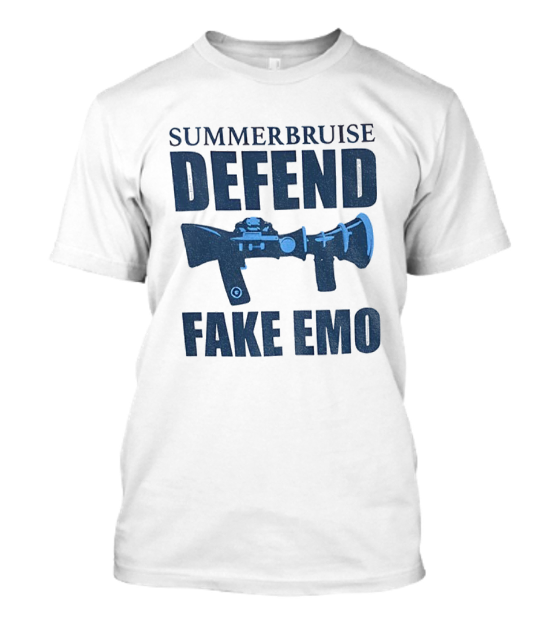 Summerbruise Defend Fake Emo Gun Graphic T-Shirt