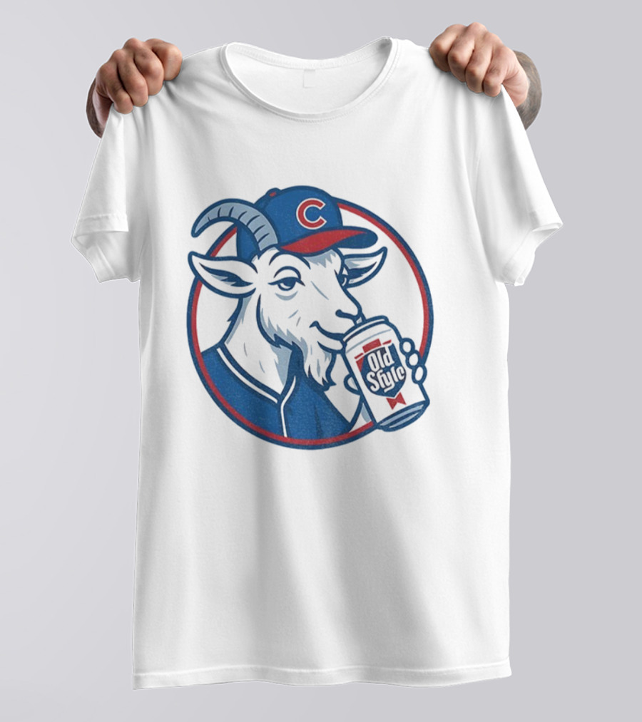 Wrigley Goat Chicago Cubs Old Style Beer MLB 2025 T-Shirt