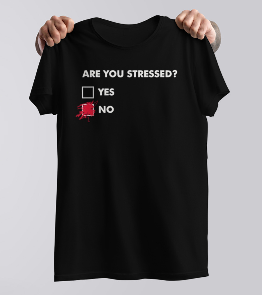 Are You Stressed Checkbox Yes No Scribble Humor T-Shirt