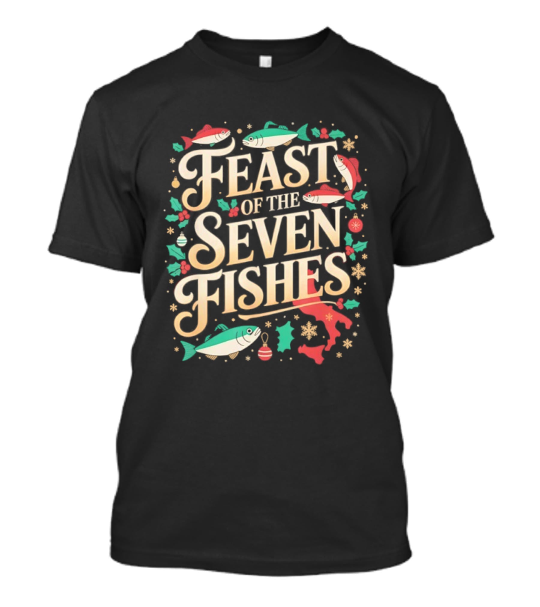 Feast Of The Seven Fishes Italy Christmas Eve Tradition T-Shirt