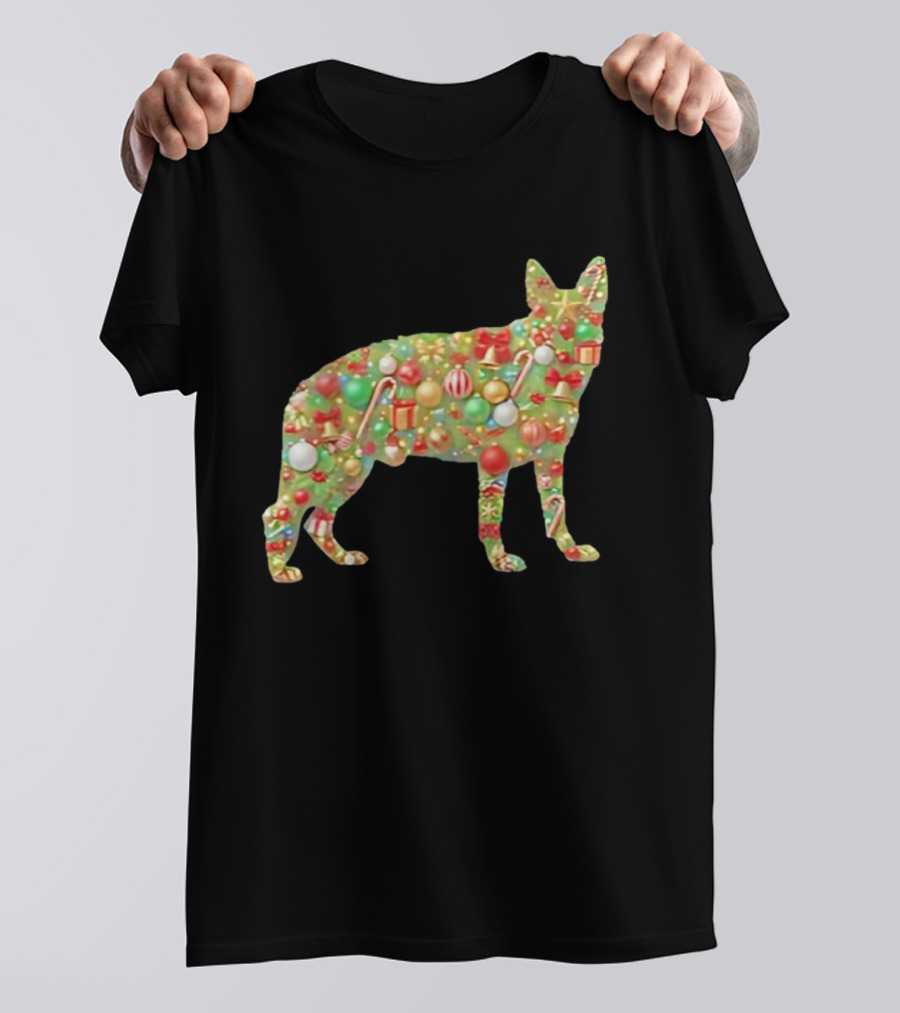 Buddy And Pals Decorative Dog With Christmas Ornament Tree T-Shirt