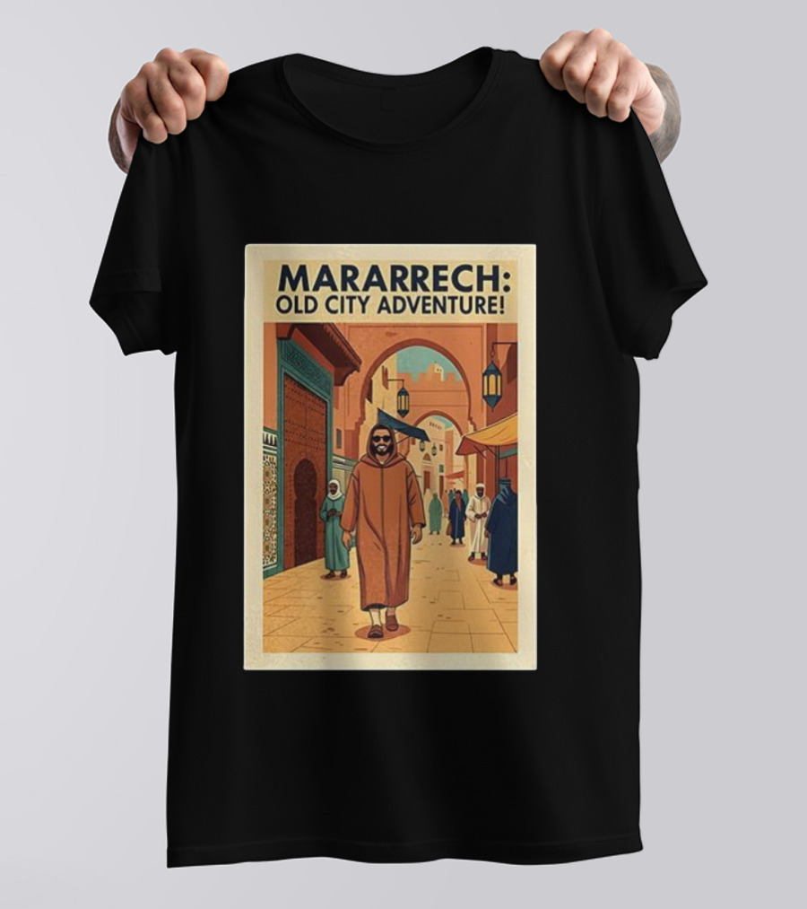 MARARRECH Old City Adventure Vintage Medina Travel Appeal T-Shirt