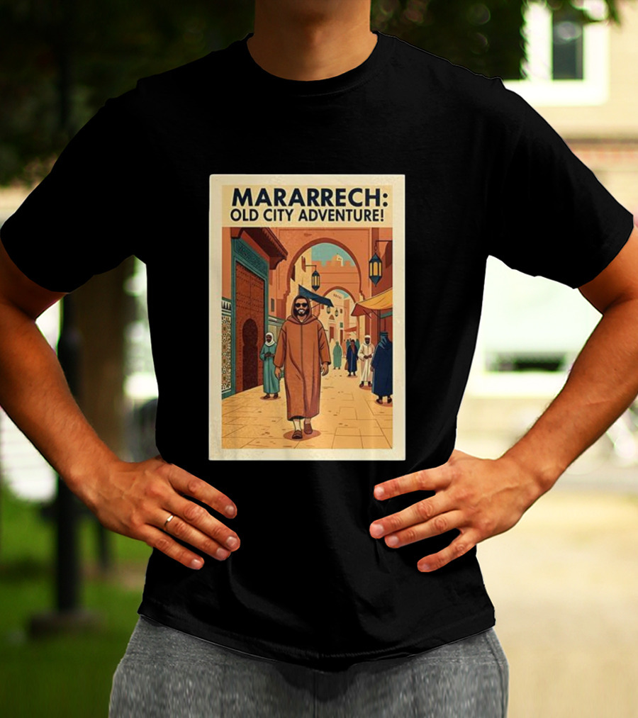 MARARRECH Old City Adventure Vintage Medina Travel Appeal T-Shirt