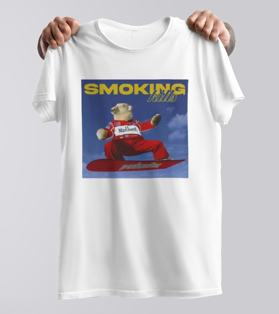 Smoking Kills Marlboro Polar Bear Racing Peakmaster T-Shirt