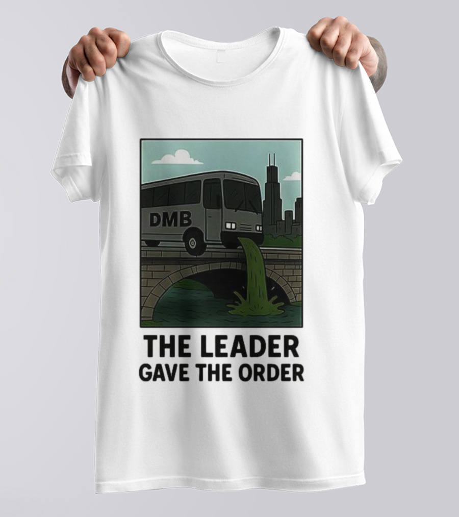 DMB Tour Bus Incident Chicago Riverbridge Skyline T-Shirt