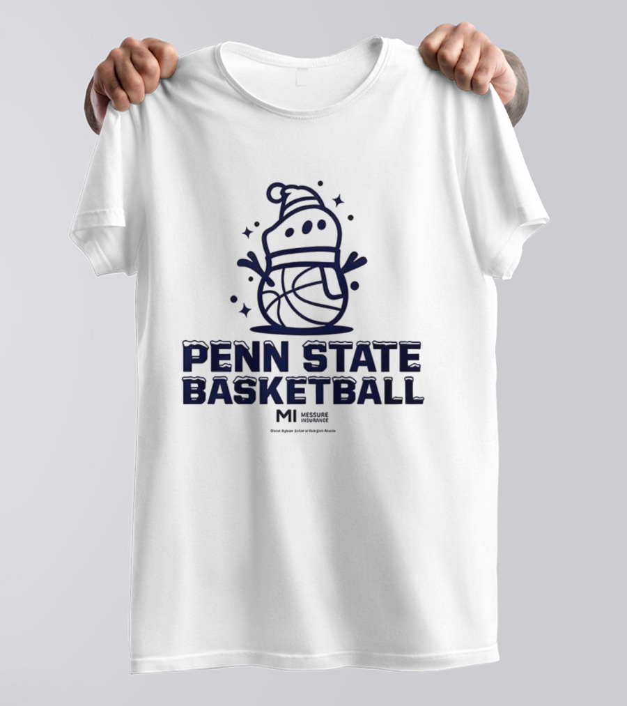 Penn State Basketball Snowman Hoops Winter Event 2026 T-Shirt