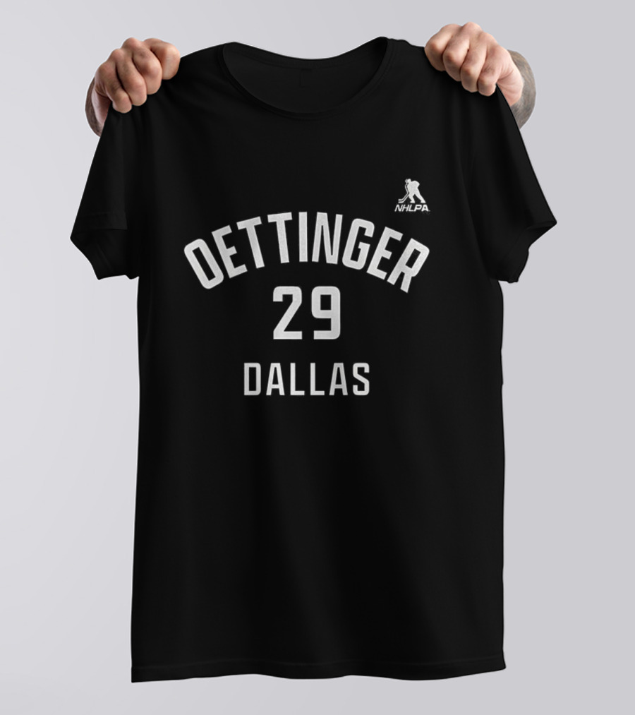 Oettinger 29 Dallas Stars Ice Hockey Name And Number T-Shirt